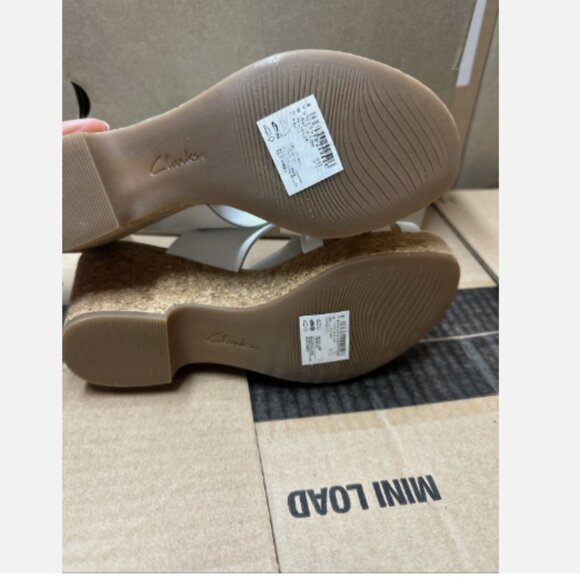 Clarks Collection Woven Leather Wedges-Giselle Glow-White-6.5M-NEW-A596102 - Picture 3 of 3